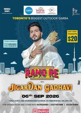 Ramo Re Tour with Jigardan Gadhavi Live in Toronto